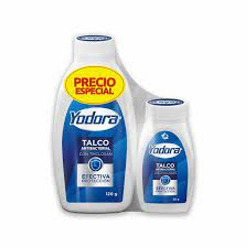 talco yodora 120g + 30g